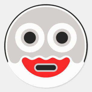 Katchka-Po Clupkitz kleverige variatie Ronde Sticker