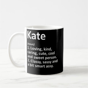 KATE Definition Personalized Name Funny Birthday G Koffiemok