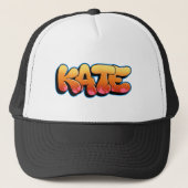 Kate Graffiti Style Merch. Aangepaste naam Kate Trucker Pet (Voorkant)