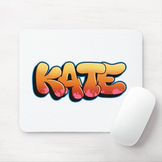 Kate Graffiti Style Merch! Custom Name Kate Muismat (Met muis)