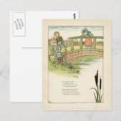 Kate Greenaway Childrens Illustratie Briefkaart (Voorkant / Achterkant)