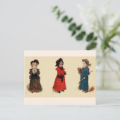 Kate Greenaway: Kerstmis Feestdagenkaart (Staand voorkant)