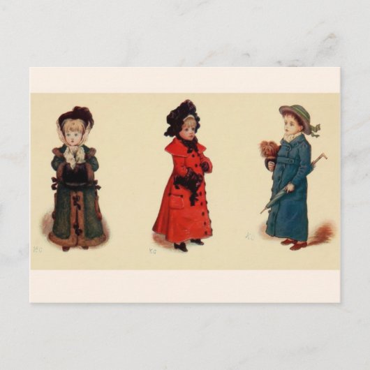 Kate Greenaway: Kerstmis Feestdagenkaart (Voorkant)