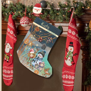 Kate houdt van kerstblauw kleine kerstsok