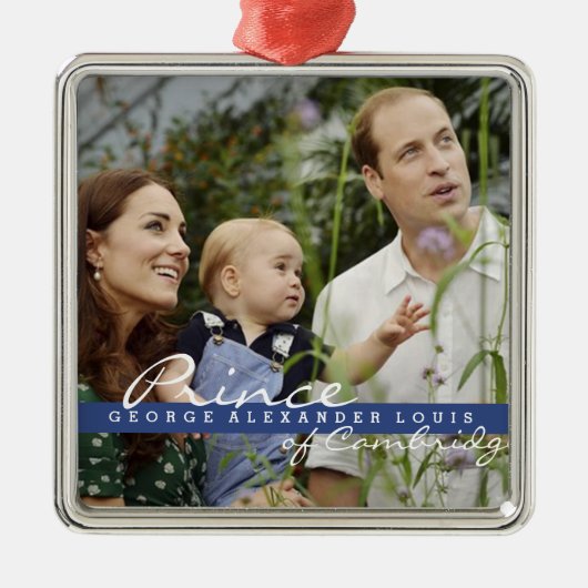 Kate Middleton Prince George Metalen Ornament (Voorkant)