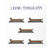 Kateboard Dachshund Memo-blocnote Notitieblok (Voorkant)