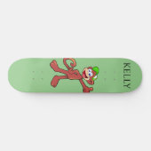 Kateboard met aap, aangepaste naam. skateboard (Horizontaal)