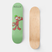 Kateboard met aap, aangepaste naam. skateboard (Voorkant)