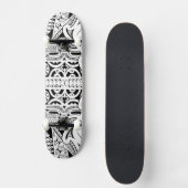 Kateboarddek op basis van tribaal tattoo in de sti skateboard (Voorkant)