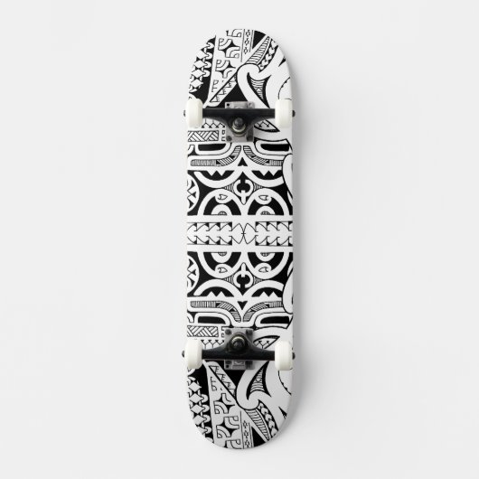 Kateboarddek op basis van tribaal tattoo in de sti skateboard (Voorkant)