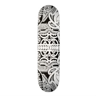 Kateboarddek op basis van tribaal tattoo in de sti skateboard