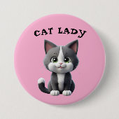 KATENDAME  RONDE BUTTON 7,6 CM (Voorkant)