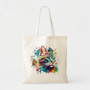 Kater Aquarel Kunst Tote Bag