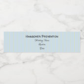 Kater Preventie: Bruiloft Waterfles Etiket (Enkel label)