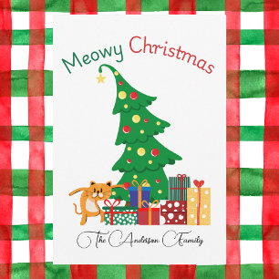 Katetjes Kerstmis, Stoute Kat, Grappig, Humor Feestdagenkaart
