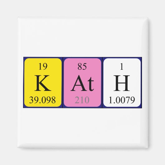 Kath periodieke table name magnet magneet (Voorkant)