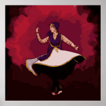 Kathak Dancer - een solovoorstelling in de vector