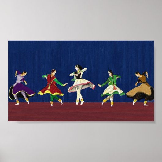 Kathak Dancers Miniature Print (Voorkant)
