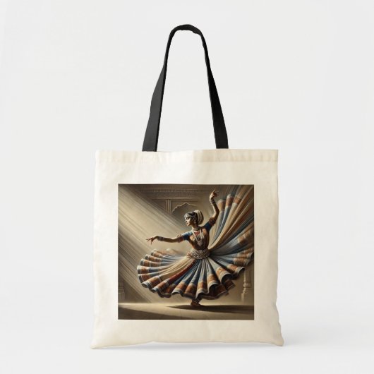 Kathak Indian Dancer Tote Bag (Voorkant)