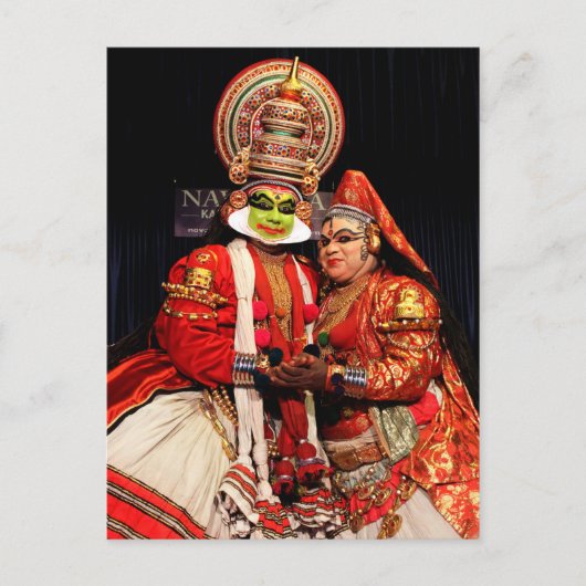 kathakali Kunstenaars Briefkaart (Voorkant)