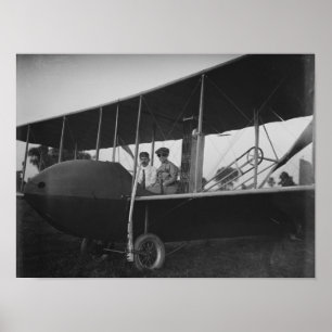 Katharine Wright with Orville in Model HS Poster