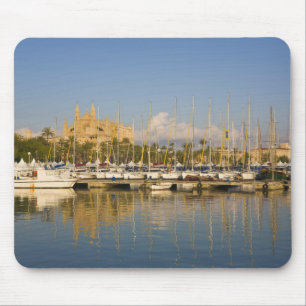 Kathedraal en marina, Palma, Mallorca, Spanje Muismat