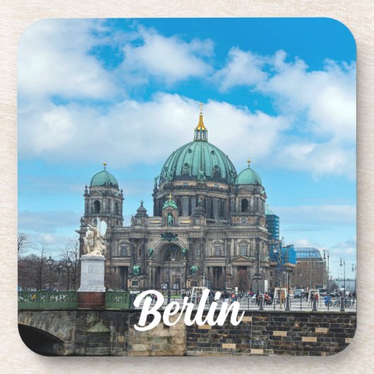 Kathedraal en tv-toren van Berlijn, Duitsland Bier Onderzetter (Voorkant)
