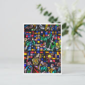 kathedraal gekleurd glas briefkaart (Staand voorkant)