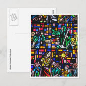 kathedraal gekleurd glas briefkaart (Voorkant / Achterkant)