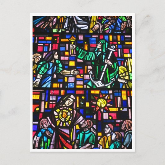 kathedraal gekleurd glas briefkaart (Voorkant)