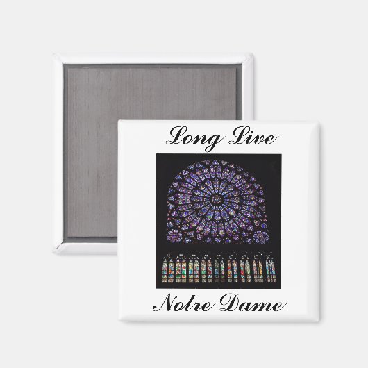 Kathedraal Glas in lood van Notre Dame Paris Magneet (Voorkant / Achterkant)