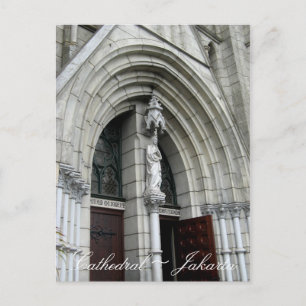 Kathedraal-kerk Jakarta Indonesië Briefkaart