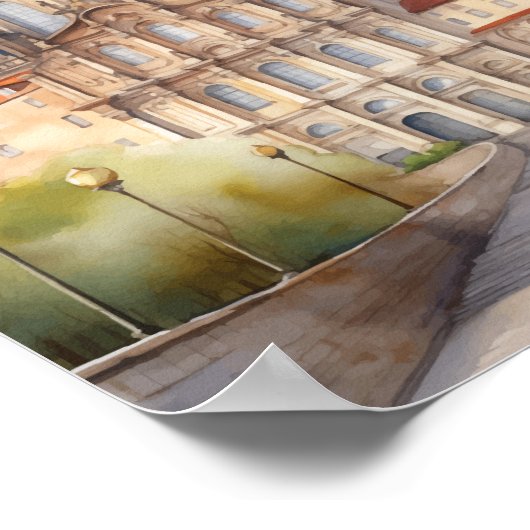 Kathedraal Santiago Spanje Beroemde Reisplaats Poster (Hoek)