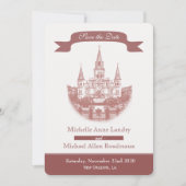 Kathedraal Save the Date Kaart (Voorkant)