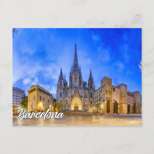 Kathedraal van Barcelona, Barcelona, Spanje Briefkaart