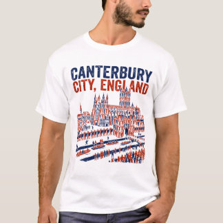 Kathedraal van Canterbury en rivier Stour Engeland T-shirt