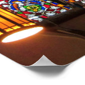 Kathedraal van de Kerk van West-Glas in lood Poster (Hoek)