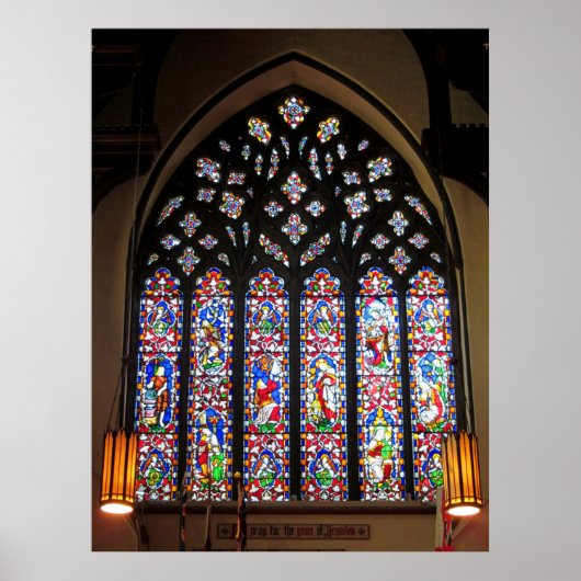 Kathedraal van de Kerk van West-Glas in lood Poster (Voorkant)