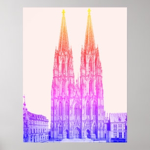 Kathedraal van Keulen 1911 - Kölner Dom pastel Poster