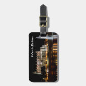 Kathedraal van Palma de Mallorca 's nachts - Spanj Bagagelabel (Voorkant verticaal)