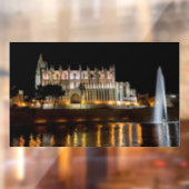 Kathedraal van Palma de Mallorca 's nachts - Spanj Raamsticker (Vel 2)