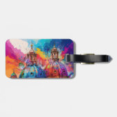 Kathedraal van Rome Abstracte kunst Bagagelabel (Achterkant horizontaal)