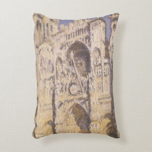 Kathedraal van Rouen, Harmonie in Blauw en Goud do Decoratief Kussen