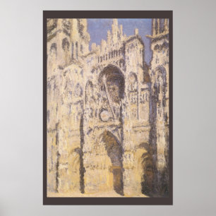 Kathedraal van Rouen, Harmonie in Blauw en Goud do Poster