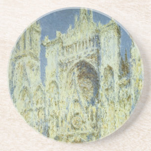 Kathedraal van Rouen Westgevel Zonlicht, Claude Mo Zandsteen Onderzetter