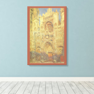 Kathedraal van Rouen, Zonsondergang door Claude Mo Canvas Afdruk