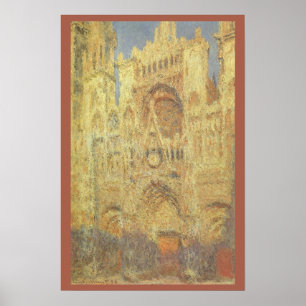 Kathedraal van Rouen, Zonsondergang door Claude Mo Poster