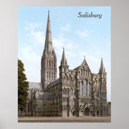 Kathedraal van Salisbury in Engeland (1900) Poster