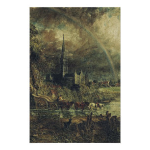 Kathedraal van Salisbury vanuit de weiden Perfect Poster