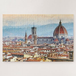 Kathedraal van Santa Maria del Fiore Waterverf Art Legpuzzel